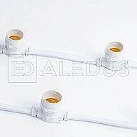 Гирлянда белт лайт ALEDUS бухта 50 м, белый провод, ПВХ, шаг 40 см, Е27 BC-WP-50M-40