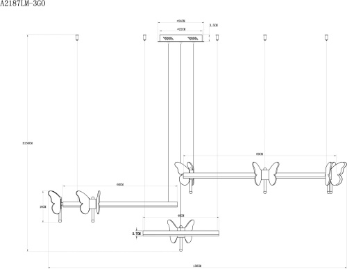 Подвесная люстра Arte Lamp DARCY A2187LM-3GO фото 13