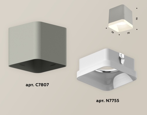 Комплект накладного светильника Ambrella Techno XS7807010 фото 4