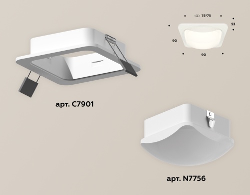 Комплект встраиваемого светильника Ambrella Techno XC7901014 фото 3