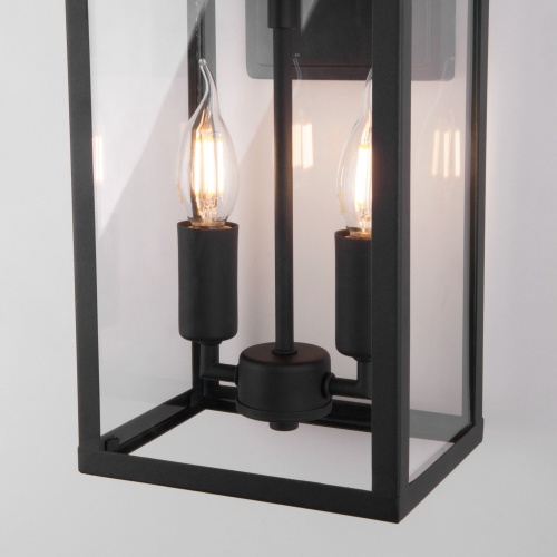 Уличный настенный светильник Elektrostandard Candle D 35150/D черный фото 3