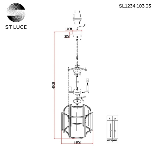 Подвесная люстра ST Luce Cosenza SL1234.103.03 фото 6