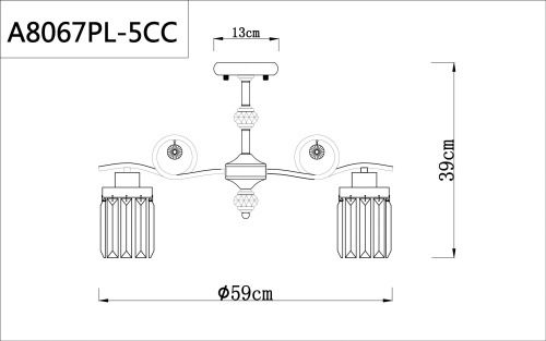 Люстра Arte Lamp SOPHIE A8067PL-5CC фото 11