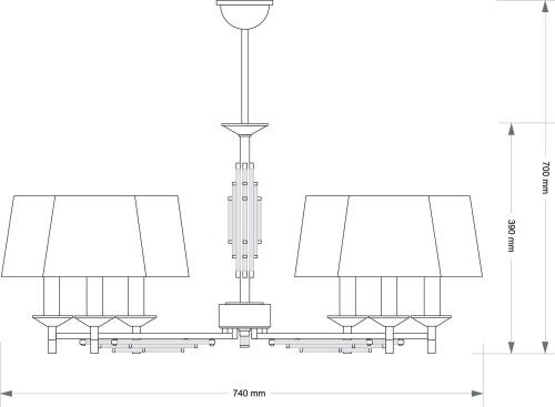 Люстра Kutek FELLINO FEL-ZW-6(N/A) фото 3