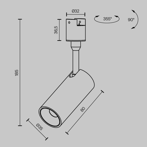 Трековый светильник Maytoni Focus Led TR163-1-5W3K-M-B фото 5