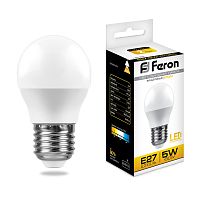 Лампа светодиодная Feron 5W 230V E27 2700K G45, LB-38 25404