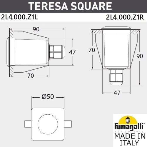 Светильник уличный Fumagalli TERESA черный, прозрачный 2L4.000.000.AXZ1L фото 3