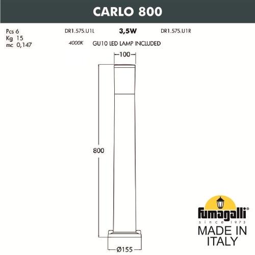 Ландшафтный светильник FUMAGALLI CARLO DR1.575.000.WXU1L фото 3