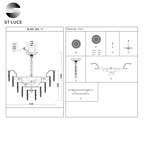 Люстра подвесная ST-Luce CONELI SL420.203.11 фото 10