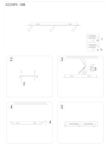 Спот Arte Lamp A2220PL-3BK фото 7