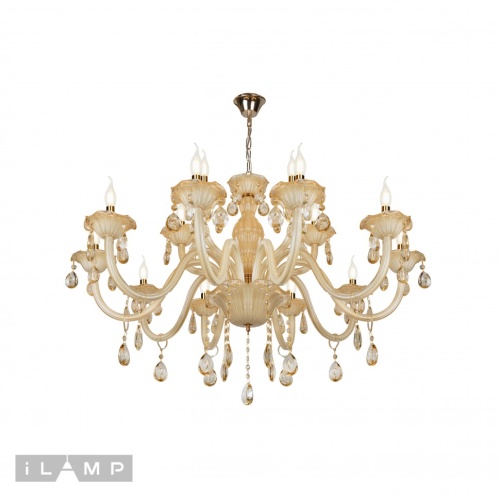 Подвесная люстра iLAMP Asia 81072-10+5 WH фото 3
