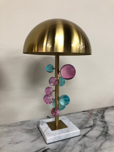 Лампа настольная IST CASA MOLECULE с разноцветными шарами, 30х51 см, золото IST-720casa фото 5