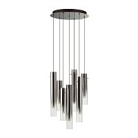 Люстра каскадная Odeon Light PENDANT ODL24 319 SHINY черный/темн.хром/металл/стекло LED 7*4W 3000K  5061/32L