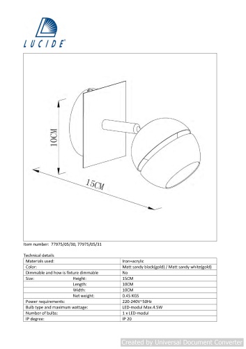 Спот BINARI LED 4W 77975/05/31 фото 4