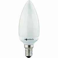 Лампа NovoTech компактная люминесцентная (КЛЛ) под цоколь E14 9W 220V, 321025