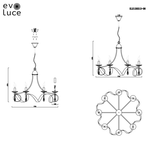Светильник подвесной Evoluce FILATTA SLE120213-08 фото 5