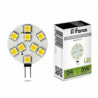 Лампа светодиодная Feron 3W 12V G4 4000K JC, LB-16 25093