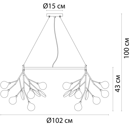 Подвесная люстра Arte Lamp CANDY A7272SP-45GO фото 4