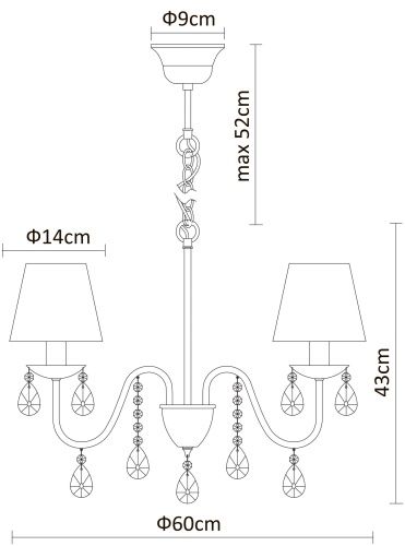 Светильник подвесной Arte Lamp A9123 A9123LM-5CC фото 11
