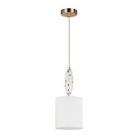 Подвес Odeon Light MODERN ODL_EX24 43 POLLEN золотой/молочный/белый/металл/керамика/ткань E14 1*40W  5423/1