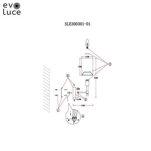 Бра Evoluce GRANZE SLE300301-01 фото 5