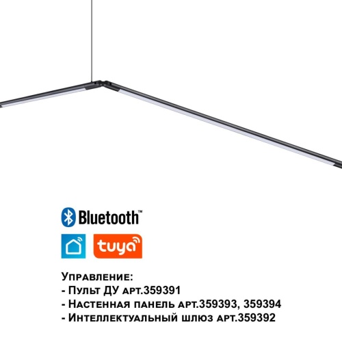 Светильник диммируемый NovoTech GLAT черный 359372 фото 4