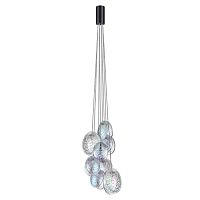 Люстра Odeon Light MODERN ODL24 297 MUSSELS черный/перламутровый/металл/стекло G9 8*40W  5039/8