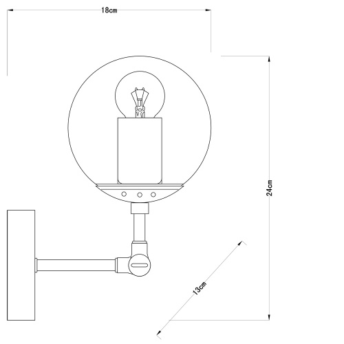 Бра Arte Lamp A1664 A1664AP-1CC фото 4