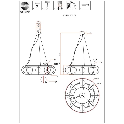 Люстра подвесная ST Luce BEATA SL1189.403.08 фото 3