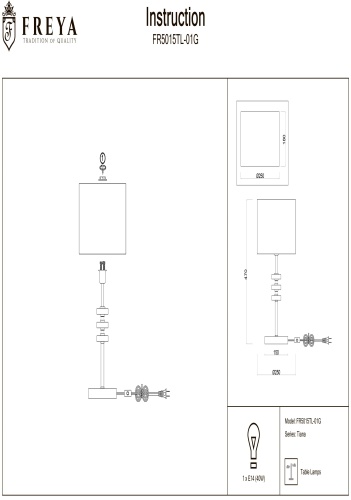 Настольная лампа Freya Tiana FR5015TL-01G фото 5