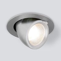 Встраиваемый точечный светодиодный светильник Elektrostandard 9918 LED 9W 4200K серебро 9W