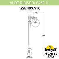 Садовый светильник-столбик Fumagalli GLOBE 250 G25.163.S10.VXF1R