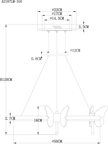 Подвесная люстра Arte Lamp DARCY A2187LM-1GO фото 13