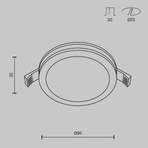 Встраиваемый светильник Phanton 12W DL303-L12B фото 4