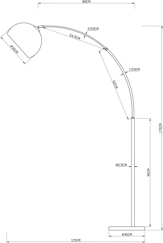 Торшер Arte Lamp Goliath A5822PN-1SS фото 12