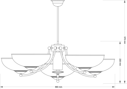 Люстра Kutek N KLOSZ N-ZW-5(P) фото 3