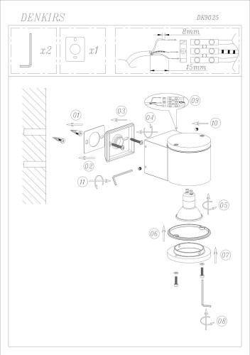 Бра DK9025-WH фото 3