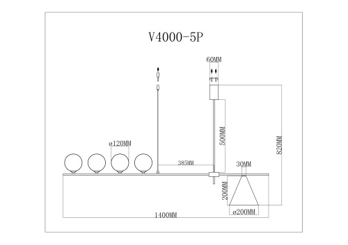 Светильник Moderli Holly V4000-5P фото 4