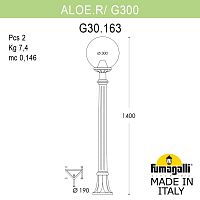 Светильник уличный наземный FUMAGALLI GLOBE 300 G30.163.000.AXF1R