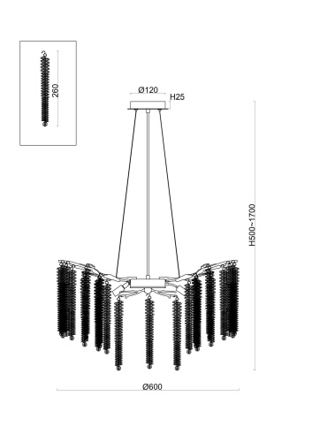 Подвесной светильник Freya FR1010PL-08G фото 3