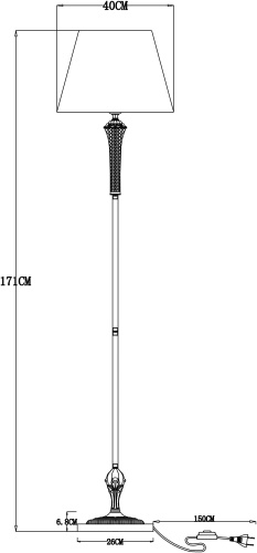 Торшер Arte Lamp GRACIE A7301PN-1PB фото 11