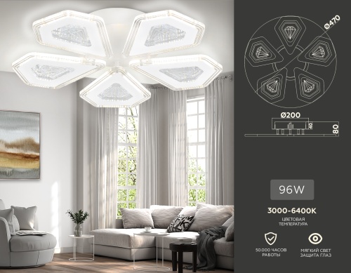 Потолочный светодиодный светильник Ambrella ACRYLICA FA4030 фото 3