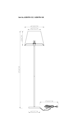 Торшер Arte Lamp ELBA A2581PN-1CC фото 11