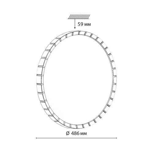 Светильник Sonex PALE SN пластик/белый/черный LED 70Вт 3000-6000К D486 IP43 пульт ДУ ATABI BLACK 7649/EL фото 3