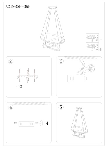 Подвесная люстра Arte Lamp MERIDIANA A2198SP-3WH фото 5