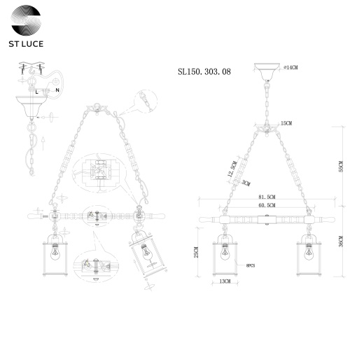 Подвесной светильник Volantino SL150.303.08 фото 3