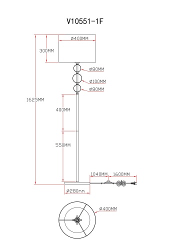 Торшер Moderli V10551-1F Brulee фото 4