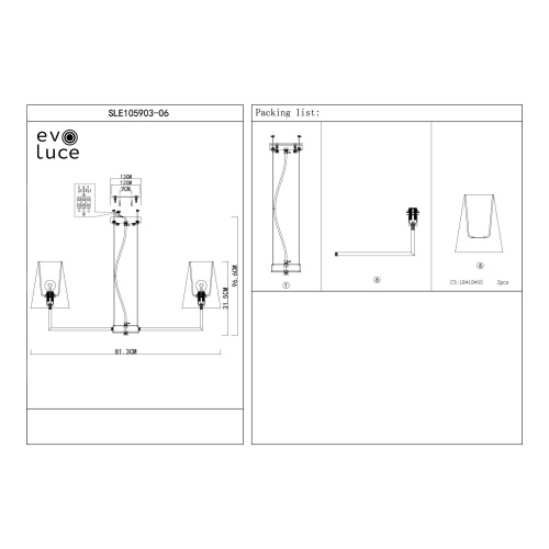 Светильник подвесной Evoluce BELLINO SLE105903-06 фото 11