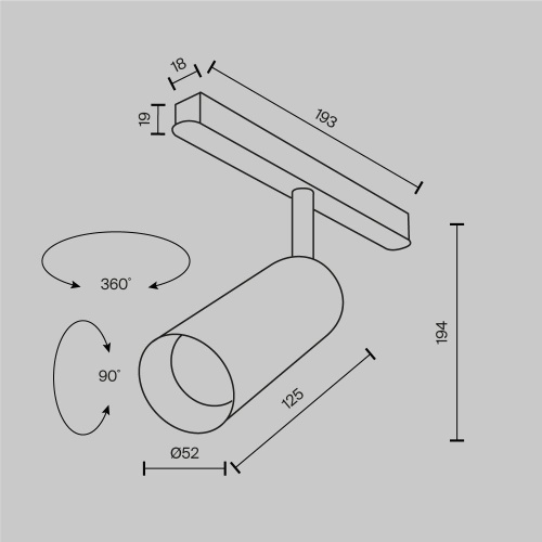 Трековый светильник Maytoni Focus LED TR032-2-12W4K-M-BW фото 10