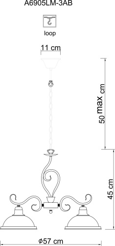 Подвесная люстра Arte Lamp Safari A6905LM-3AB фото 5